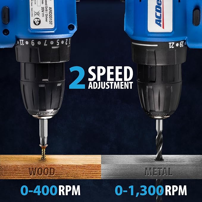 Taladro Inalámbrico ACDelco 20V con Batería y Cargador, 2 Velocidades miniatura 5