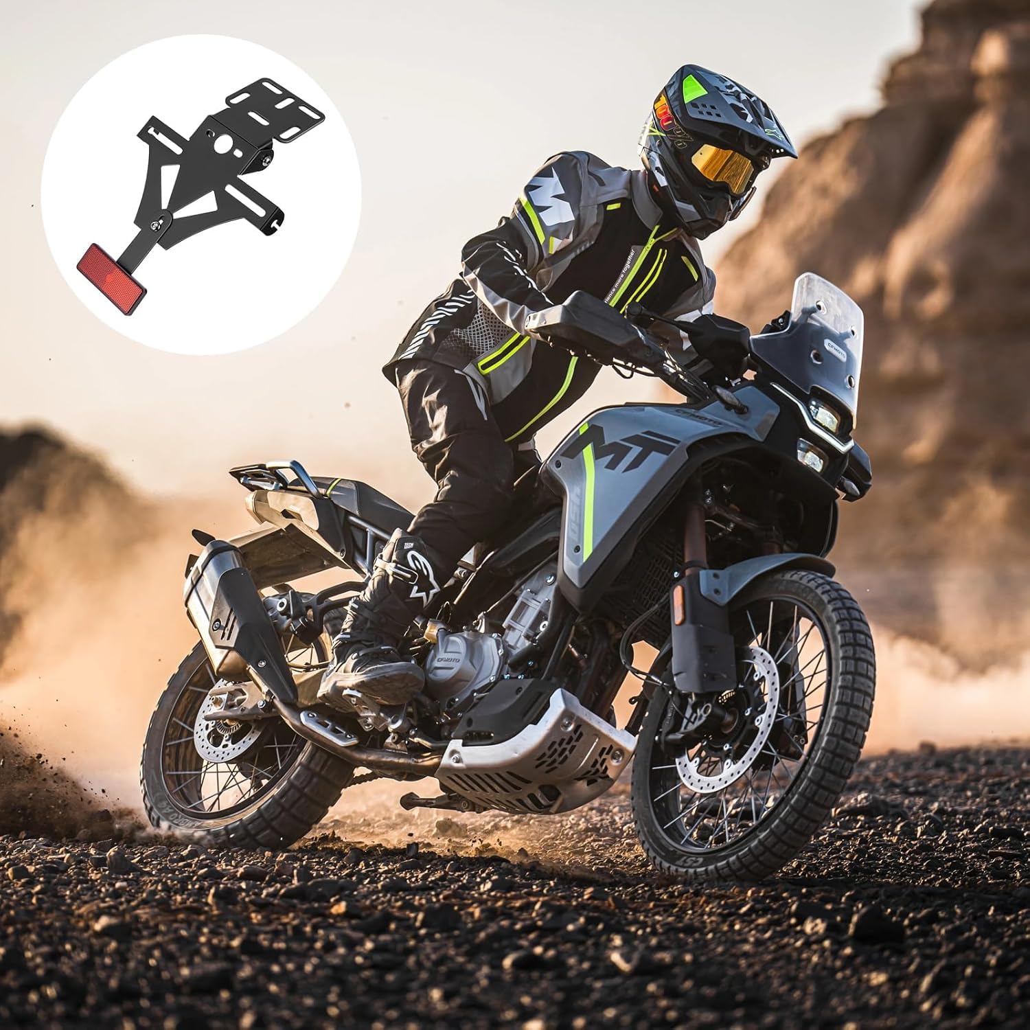 Portatarga Moto per Honda X-ADV 750 XADV 750 Forza 750 2021 2022 2023 2024 2025, Portatarga Moto in Lega di Alluminio Moto Portatarga Targhe Angolo RegolabileSet Conversione Posteriore