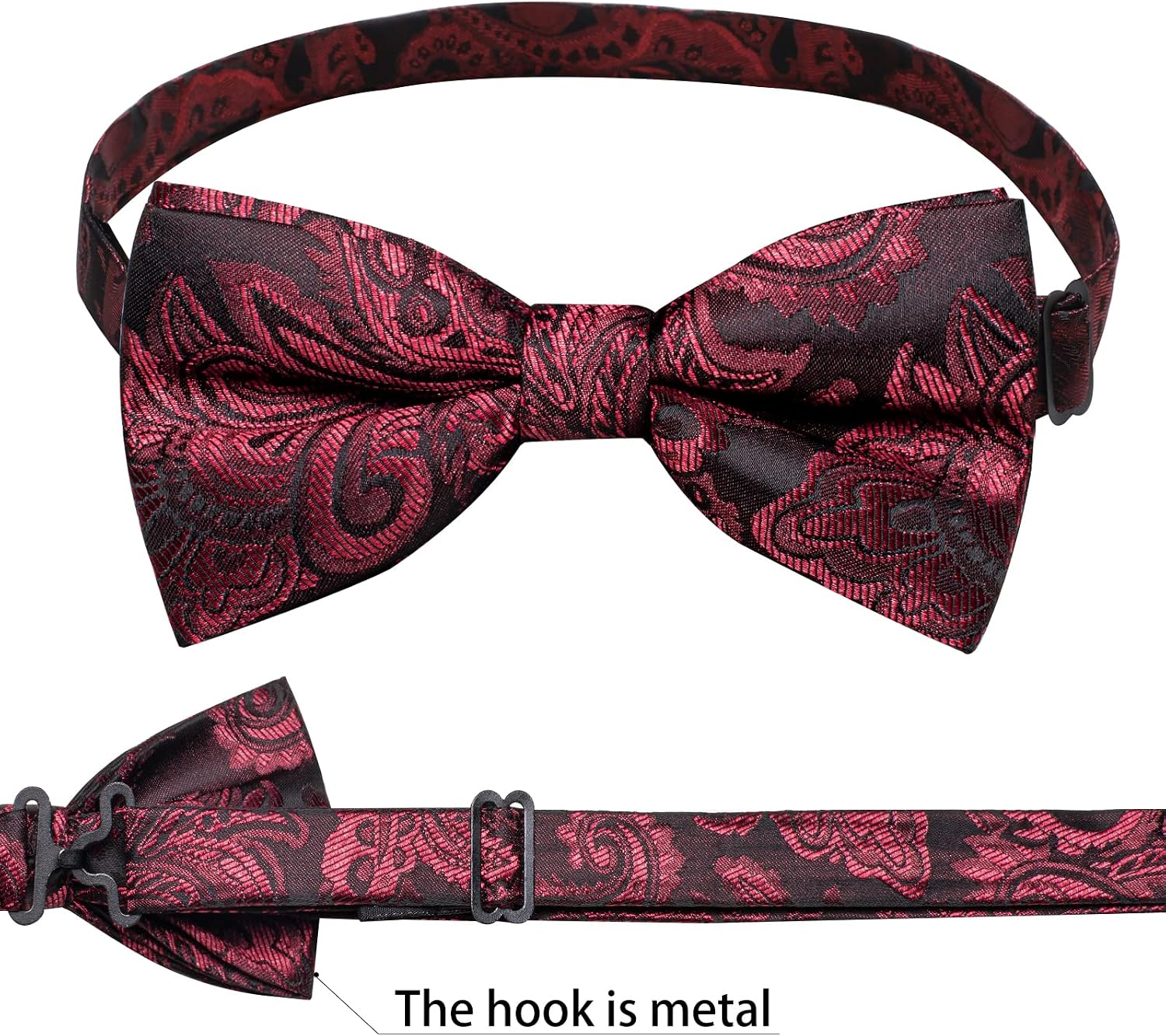 DiBanGu Silk Paisley Vest for Men Wedding Waistcoat and Necktie Bowtie Lapel Pin Set 7PCS Dress Vests for Suit or Tuxedo