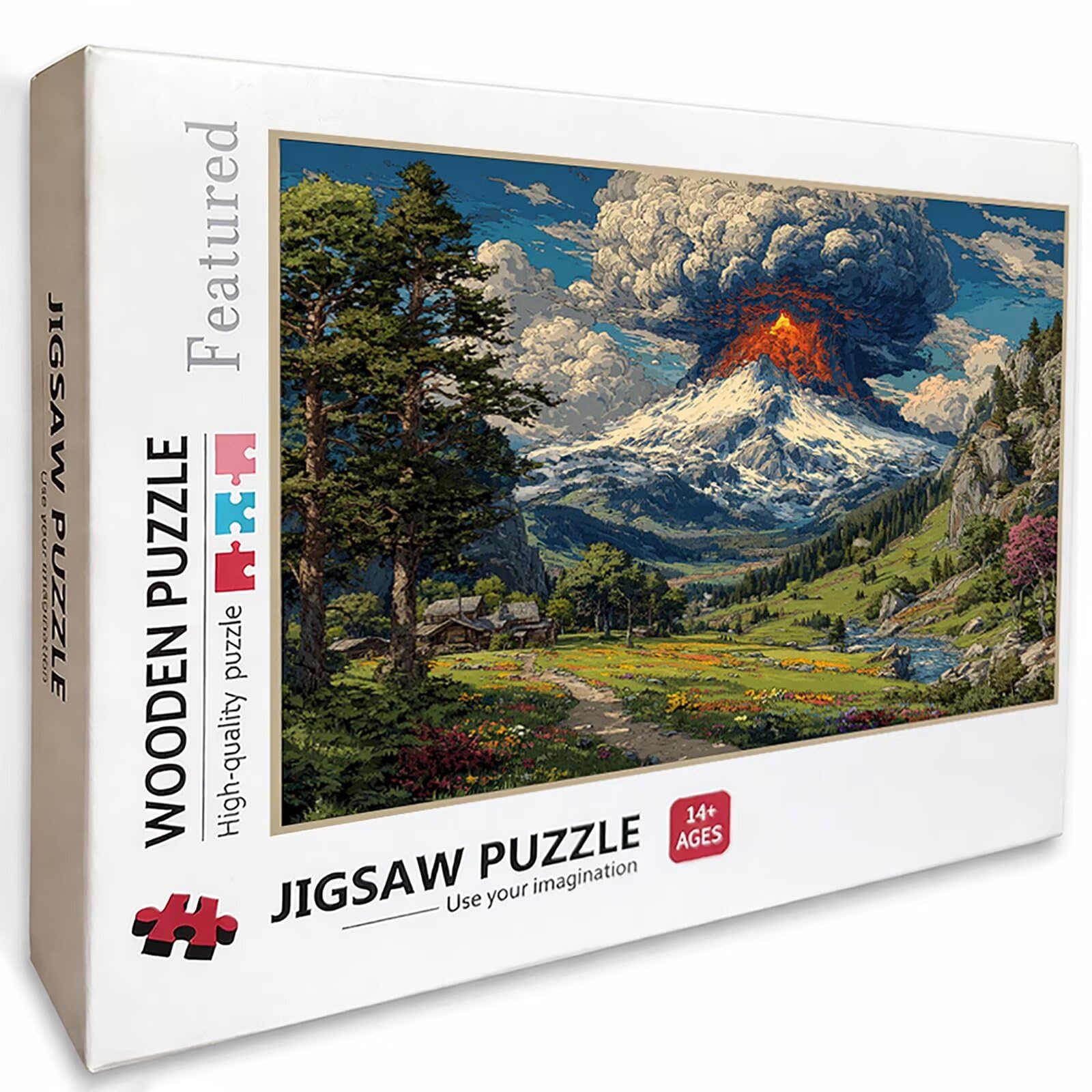 Mount Fuji Puzzle 6000 sztuk dla dorosłych, drewniane puzzle z pudełkiem 179 x 105 cm, pomysł na prezent dla kobiet, zabawne gry rodzinne, gry wyzwania, wykwintne opakowanie na prezent, wystrój domu