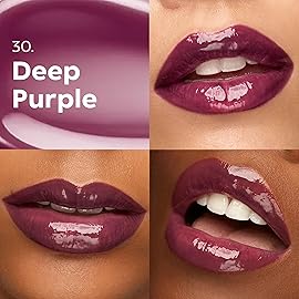 Kiko Milano 3D Hydra Lip Gloss - High Shine, Hydrating, Plumping, Non-Sticky, Moisturizing Lip Makeup - 30 Deep Purple - 6.5ml