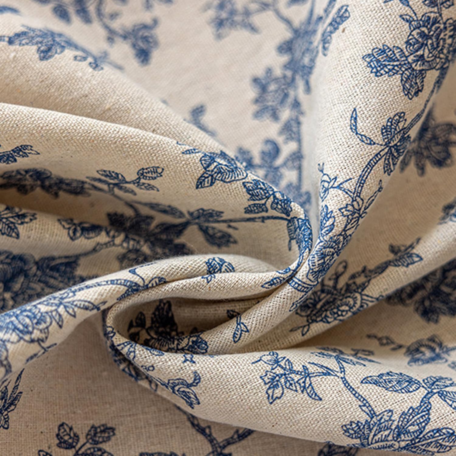 Amazon.com: Linen Blue Floral Fabric by The Yard, 62 Inch Width Vintage  Flower Patterned Upholstery Fabric for Sewing, Clothing, Quilting, DIY Arts  Craft, 2 Yard