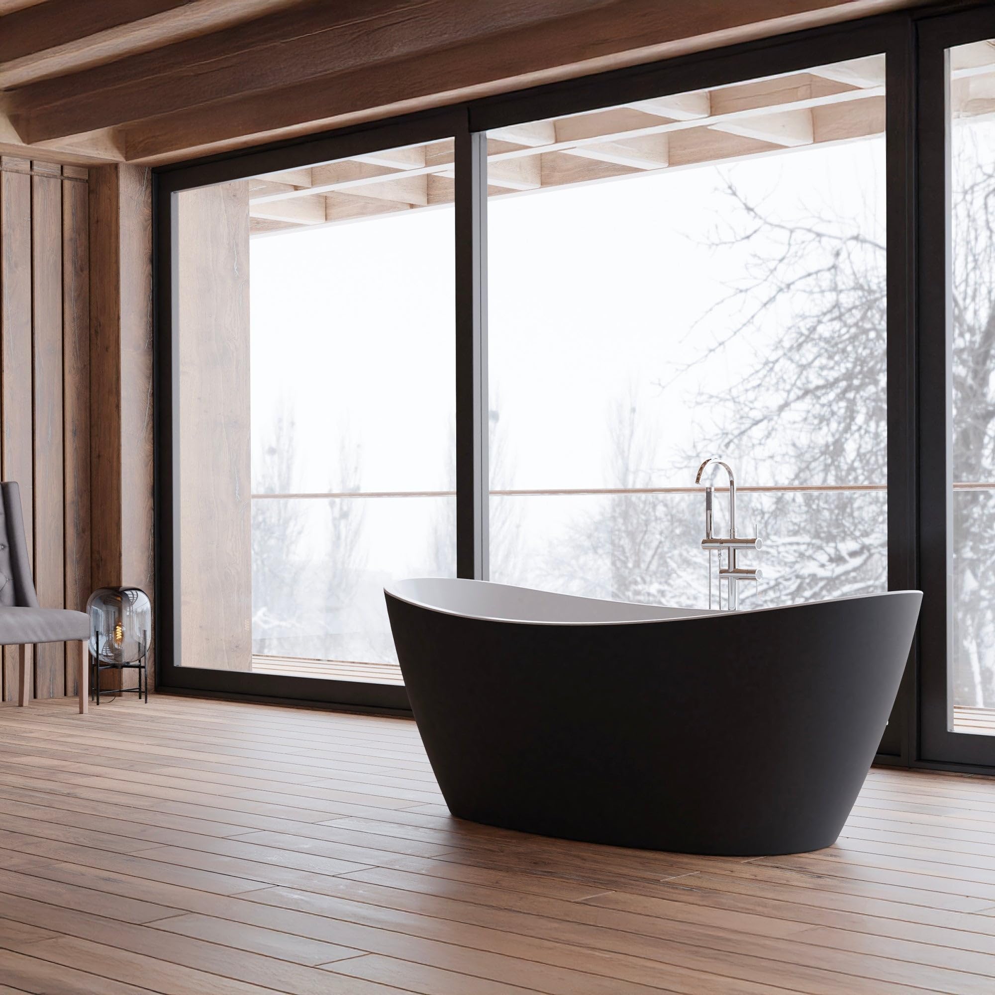 SPALINA NEROON 2.0 Nera - Vasca freestanding Ovale L 170 x l 80 cm