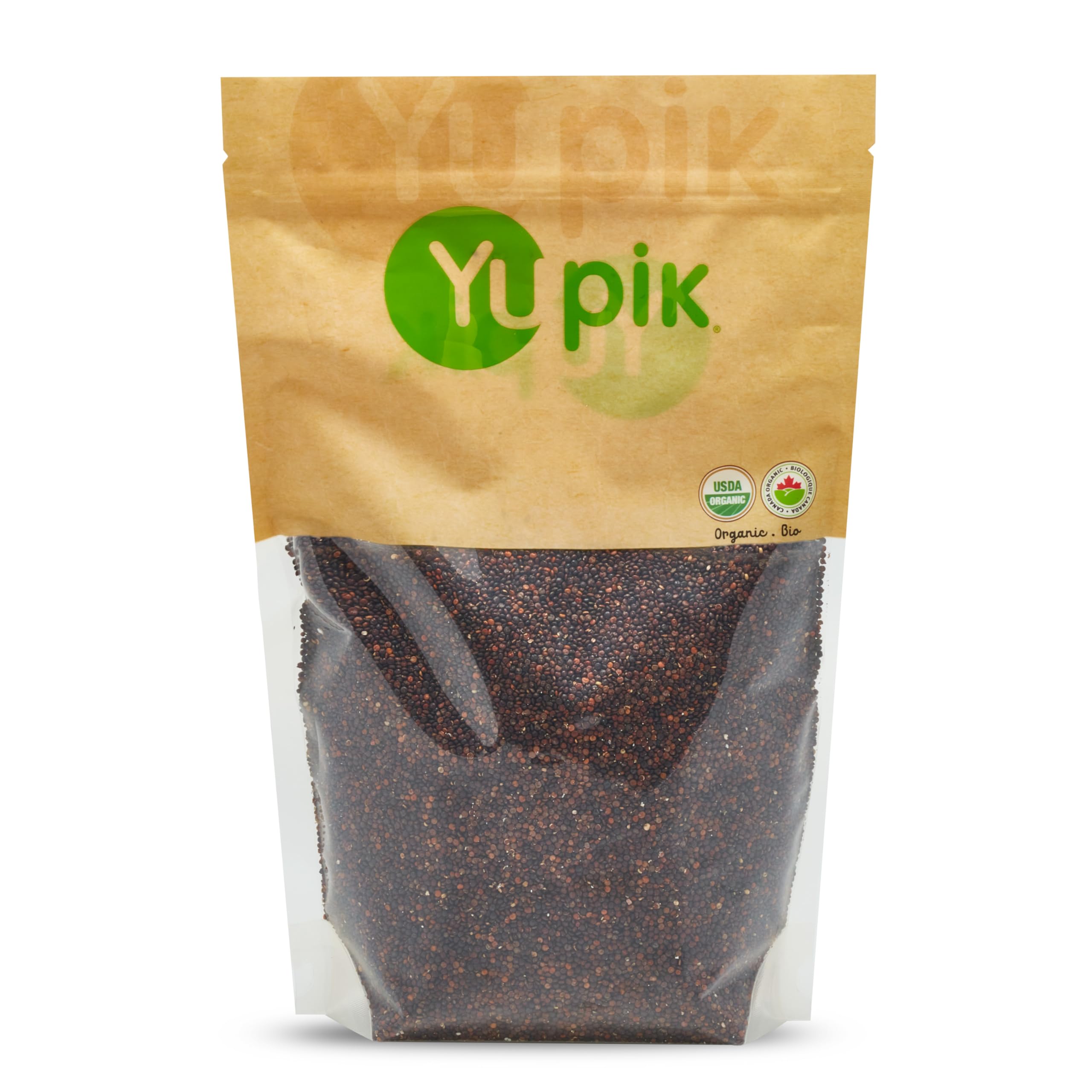 Yupik Organic Black Quinoa, 2.2 lb (35.2 oz), Non-GMO, Gluten-Free, Kosher, Raw, Unsalted, Oil-Free, Plant-Based Protein, Source of Fiber & Iron, Great Replacement for Rice & Pasta