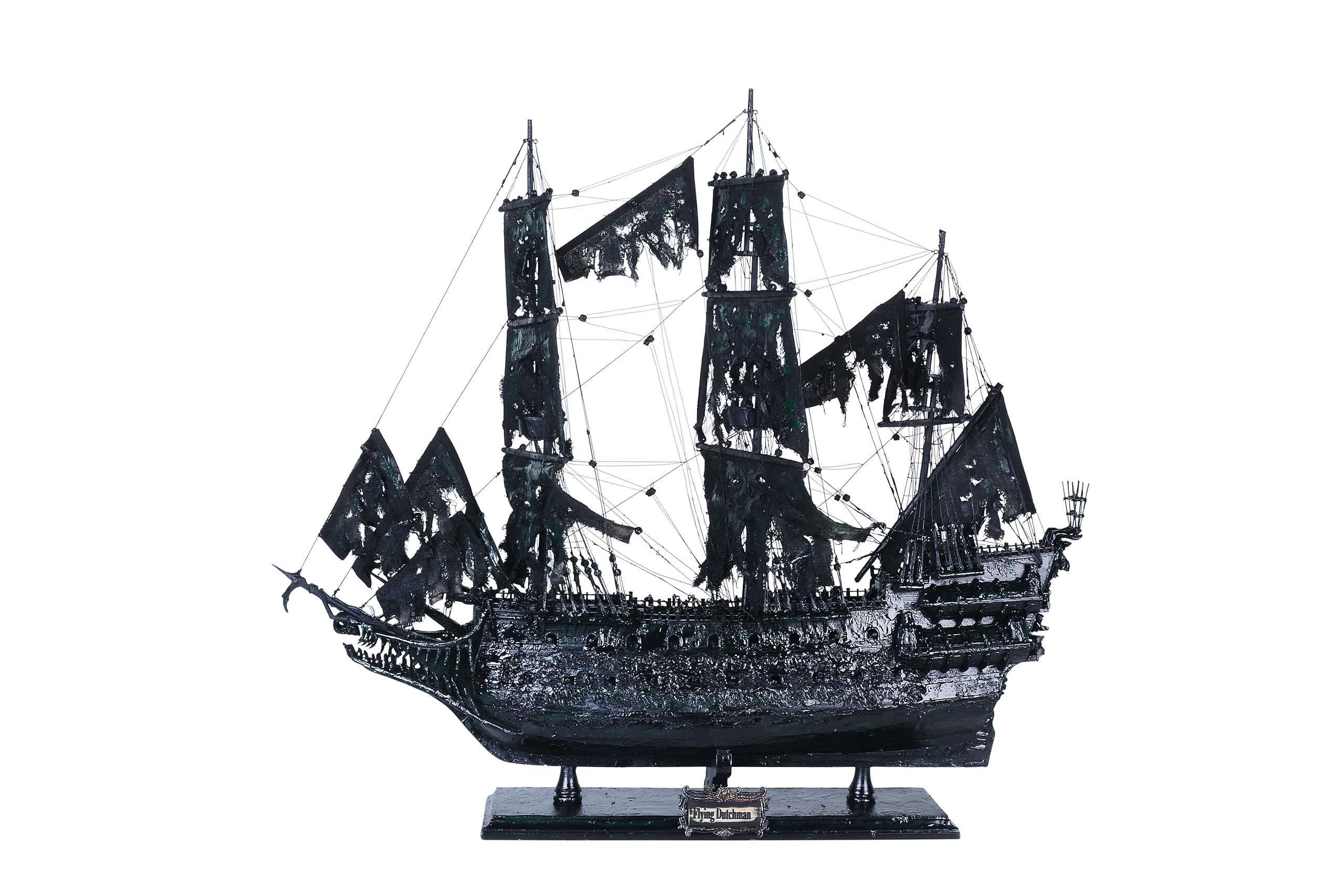 Old Modern Handicrafts Flying Dutchman Medium Wooden Ship Model - Fully Assembled Ship Model - Museum Quality Décor for Home & Office - 27L x 9W x 24.5H inches