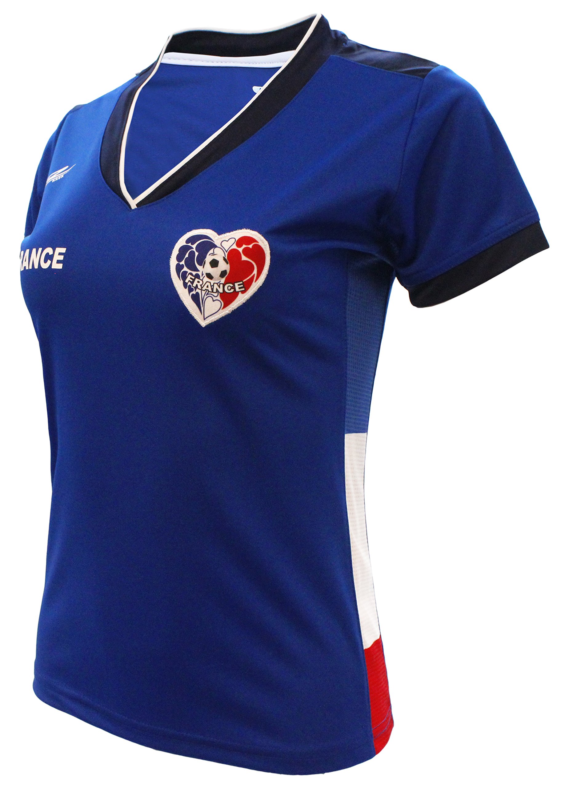 ARZA Women New Model 2018 Fan Jersey France Slim Fit (Medium) Blue