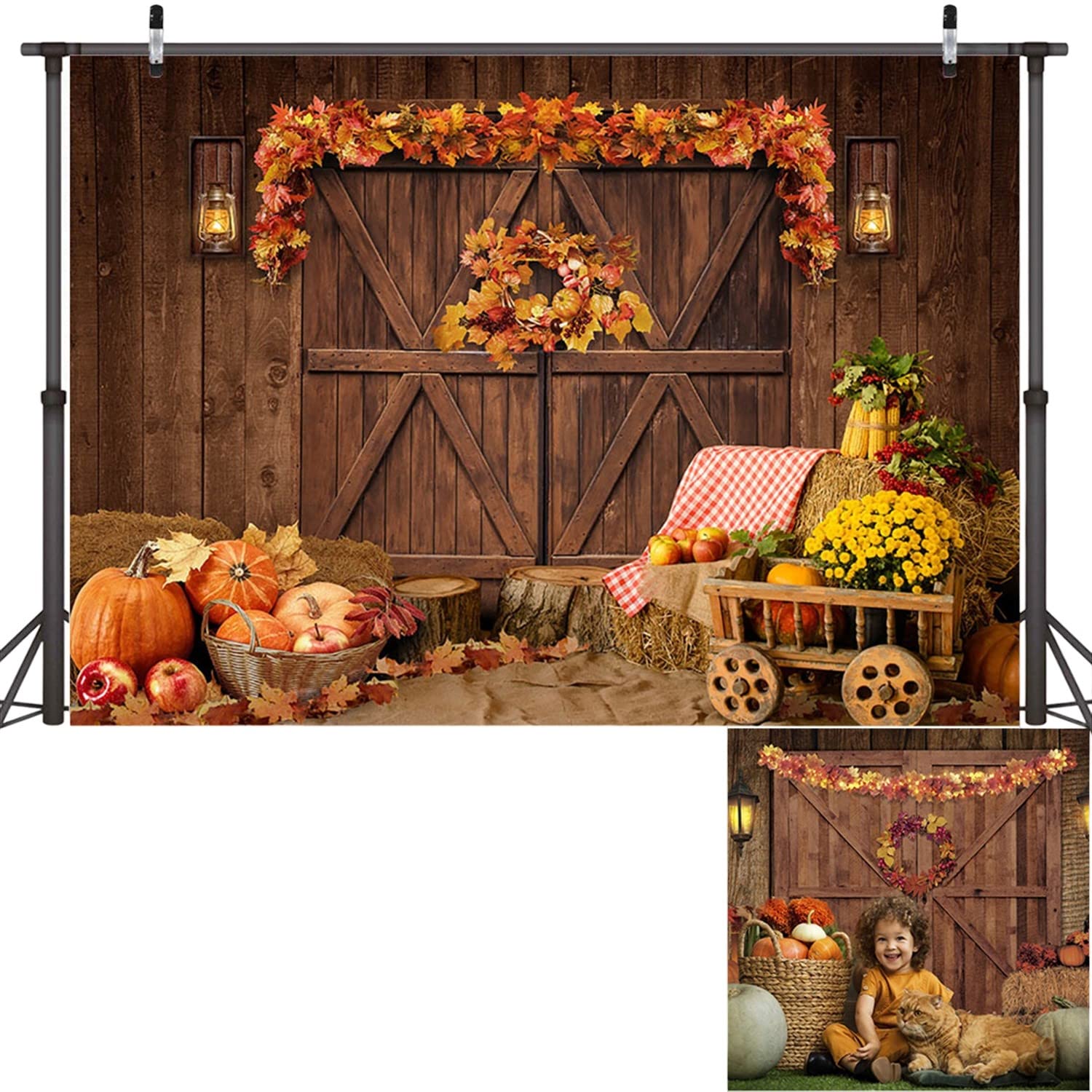 micia luxuryバック紙 ハロウィン 秋 (300×200cm)