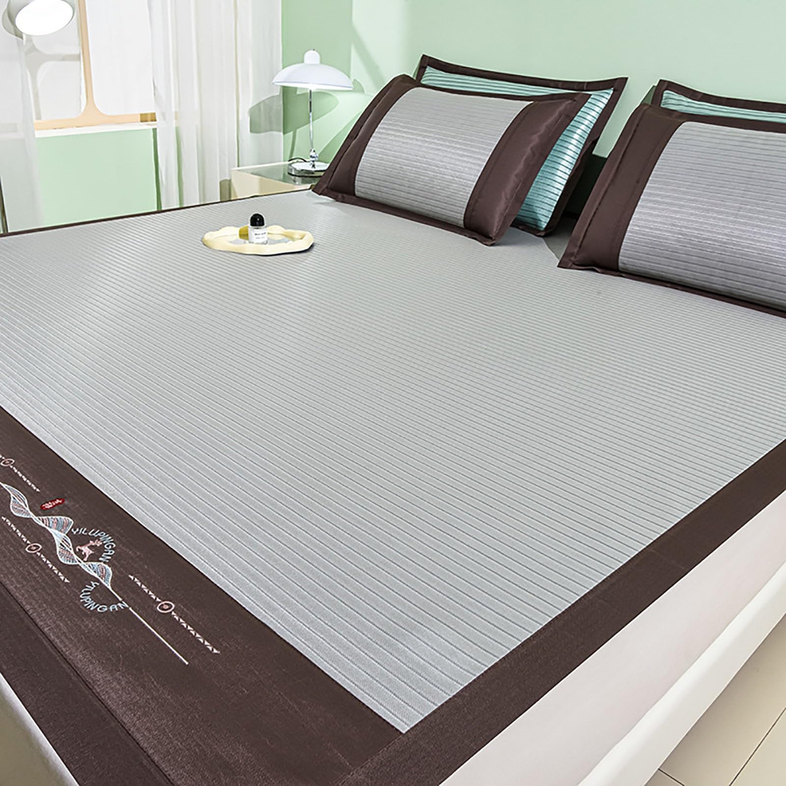 LOMNCHSG Bamboo Rattan Mat Bed, Bamboo Sleeping Mat Multiple Sizes Foldable Breathable Cooling(Color F,90cm)