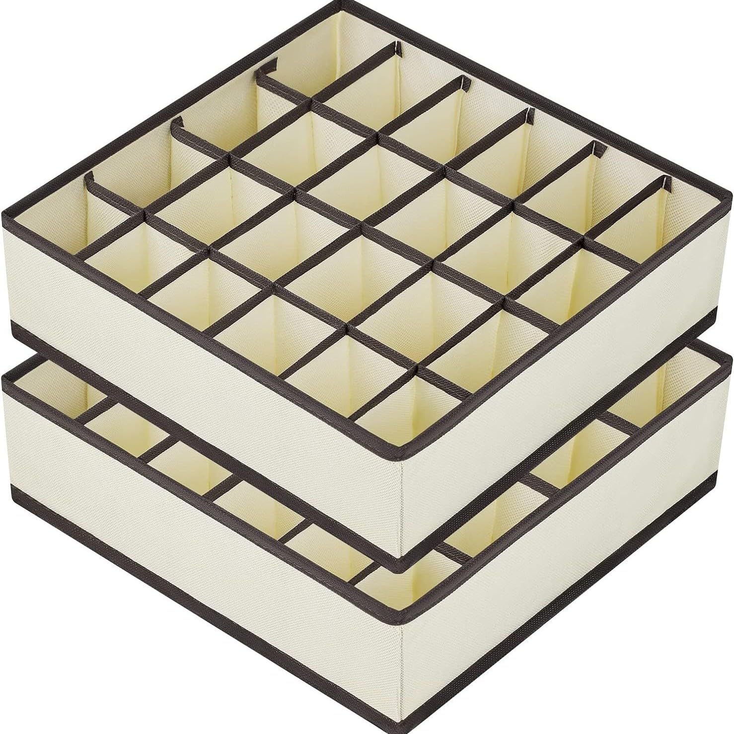 Amazon｜靴下収納ボックス 下着収納ボックス 24マス 大容量 折り畳み