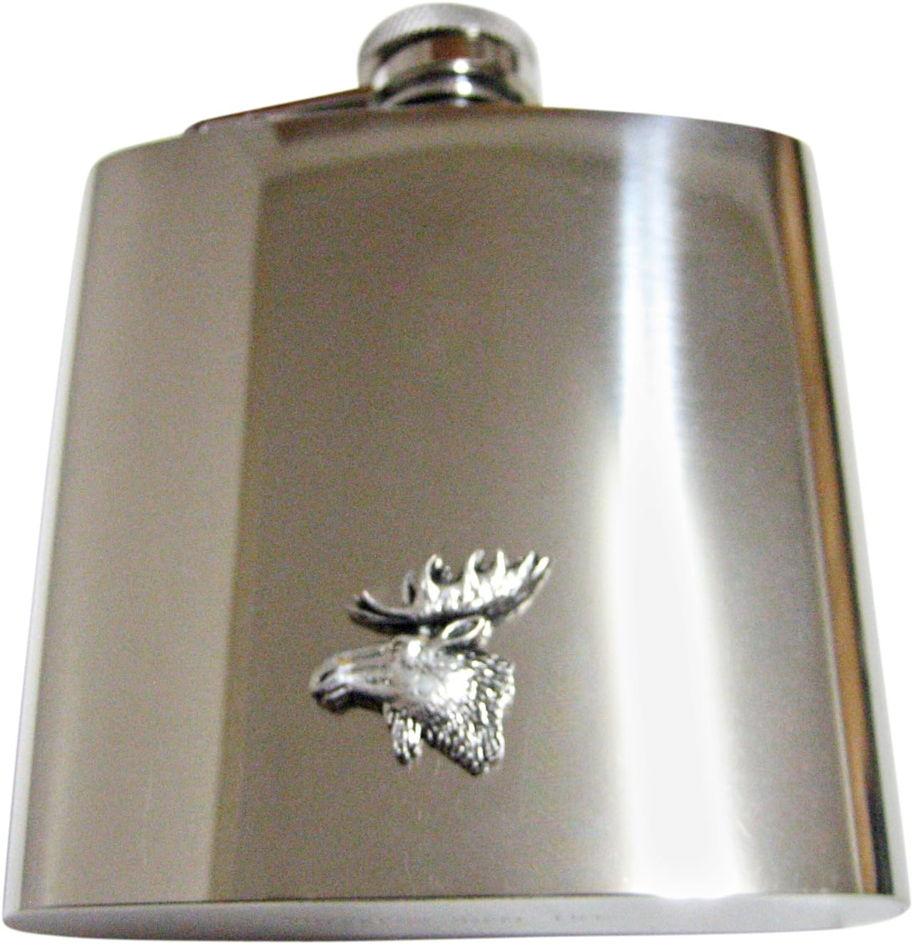 Kiola Designs Moose Head 6 Oz. Stainless Steel Flask