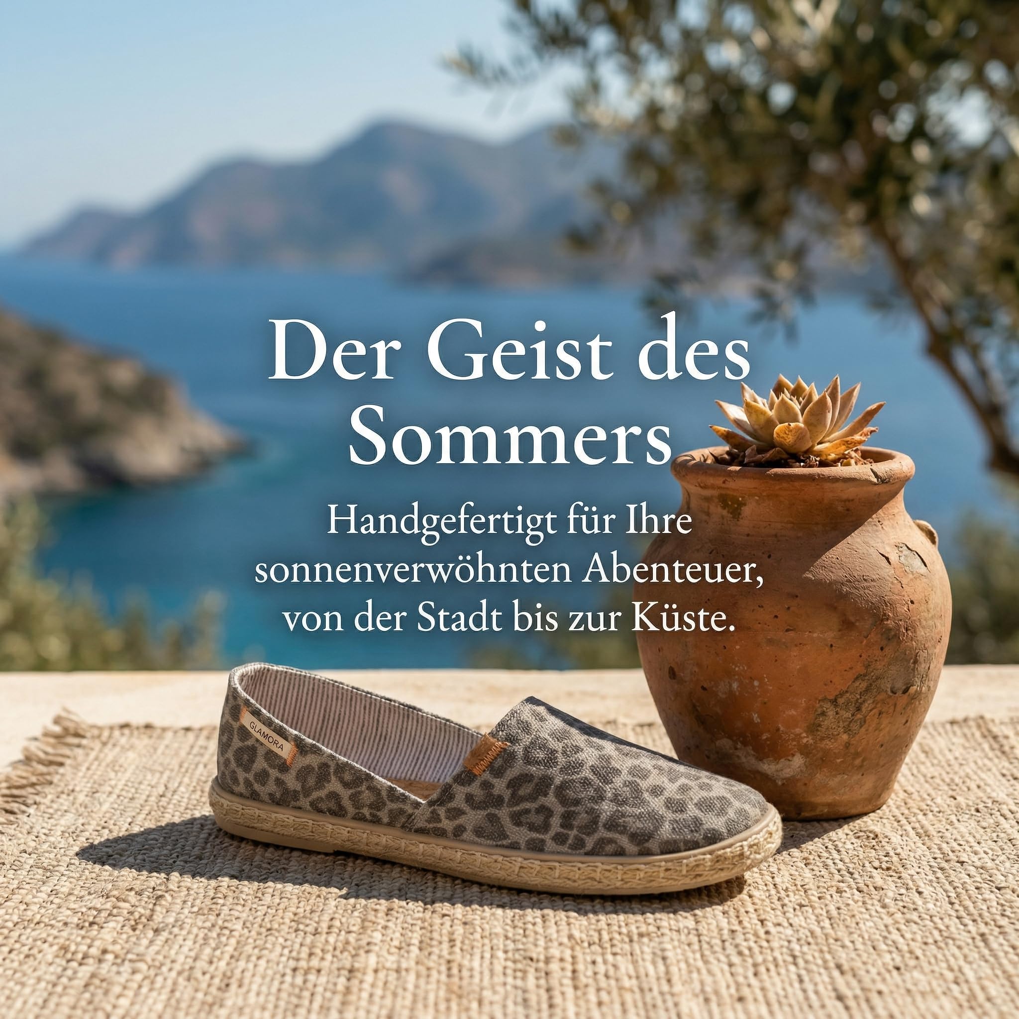 GLAMORA Damen Espadrilles Slipper Loafer Slip On Flache Schuhe Leicht Atmungsaktiv Bequem Sommer Freizeitschuhe