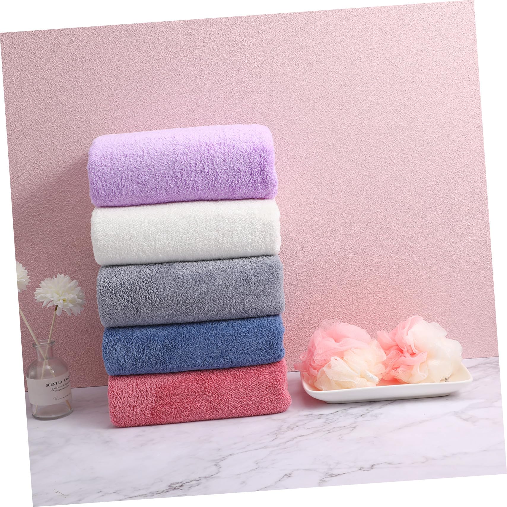 Toalla de Baño de Microfibra 5 Piezas, Suave y Absorbente
