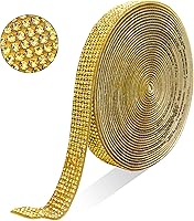 Vista 19 de Tiras autoadhesivas de diamantes de imitación de cristal AB, 6 filas de 6 yardas con diamantes de imitación de 0.079 pulgadas para manualidades