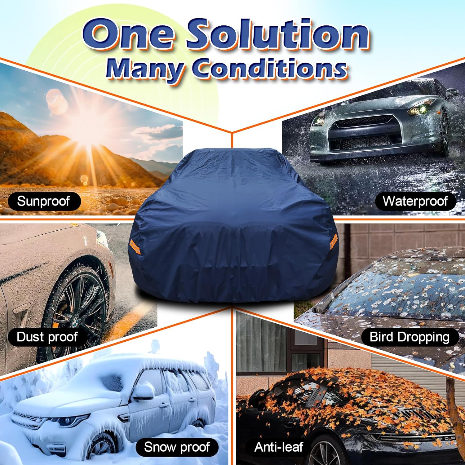 Coverlex Premium Honda Passport Car Cover Waterproof All Weather, Heavy Duty Car Tarp Custom Fit for 2019-2026 Honda Passport Sport, EX-L, Touring, Elite, TrailSport, Black Edition