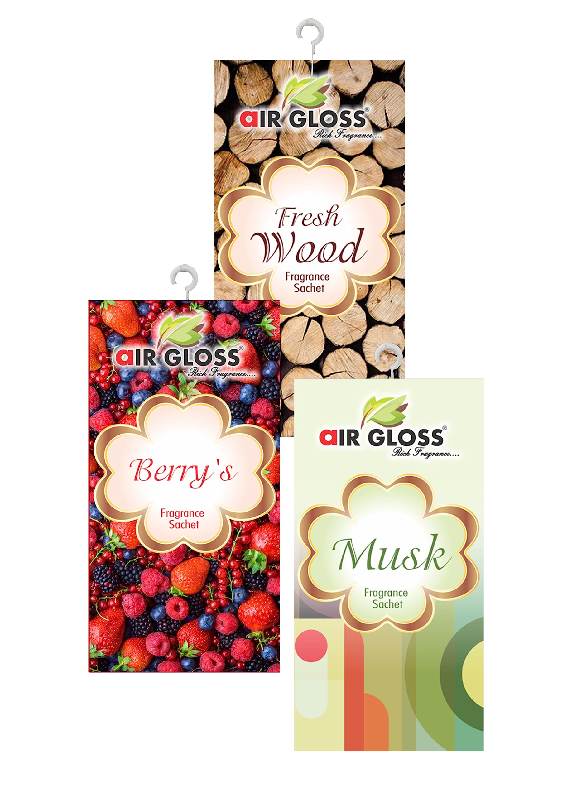 Air Gloss Air Freshener Pouch Sachet Fragrance Jasmine, Lavender & Lily Pack of 3 | Scented Sachet for Closets, Drawers, Car, Office & Small Closed Spaces (B0C8HS3L3L) Amazon Price History, Amazon Price Tracker