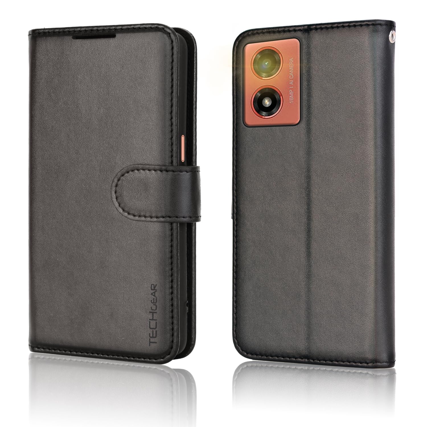 TECHGEAR Moto G04 / Moto E14 / Moto G24 / Moto G04s Phone Leather Wallet Case - Image 2