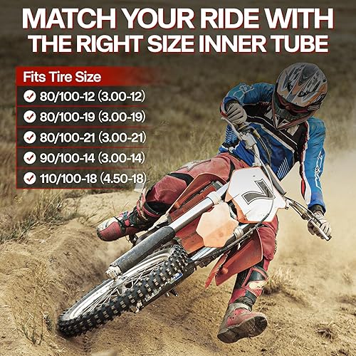 Miniatura 2 de Tubo interior de repuesto para motocross 3.00-21 con vástago de válvula TR4, tubos interiores de goma butílica de alta resistencia 80100-21, 0.11