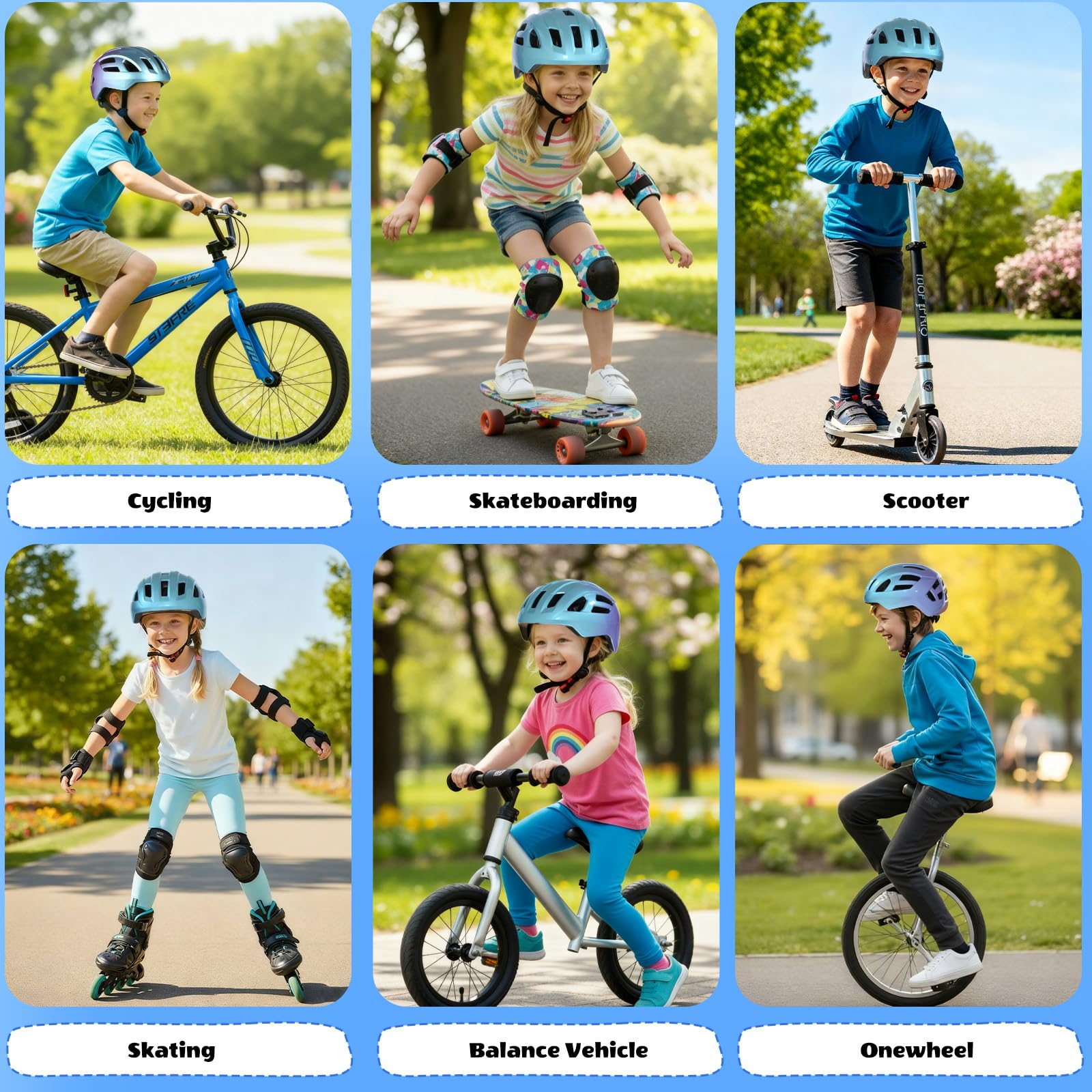 Verstellbarer Kinder fahrradhelm für Jungen Mädchen Jugend mit Sicherheits Rücklicht, wiederaufladbarem Hinterlicht, Farbverlauf und leichtem Fahrradhelm für Multi-Sportarten