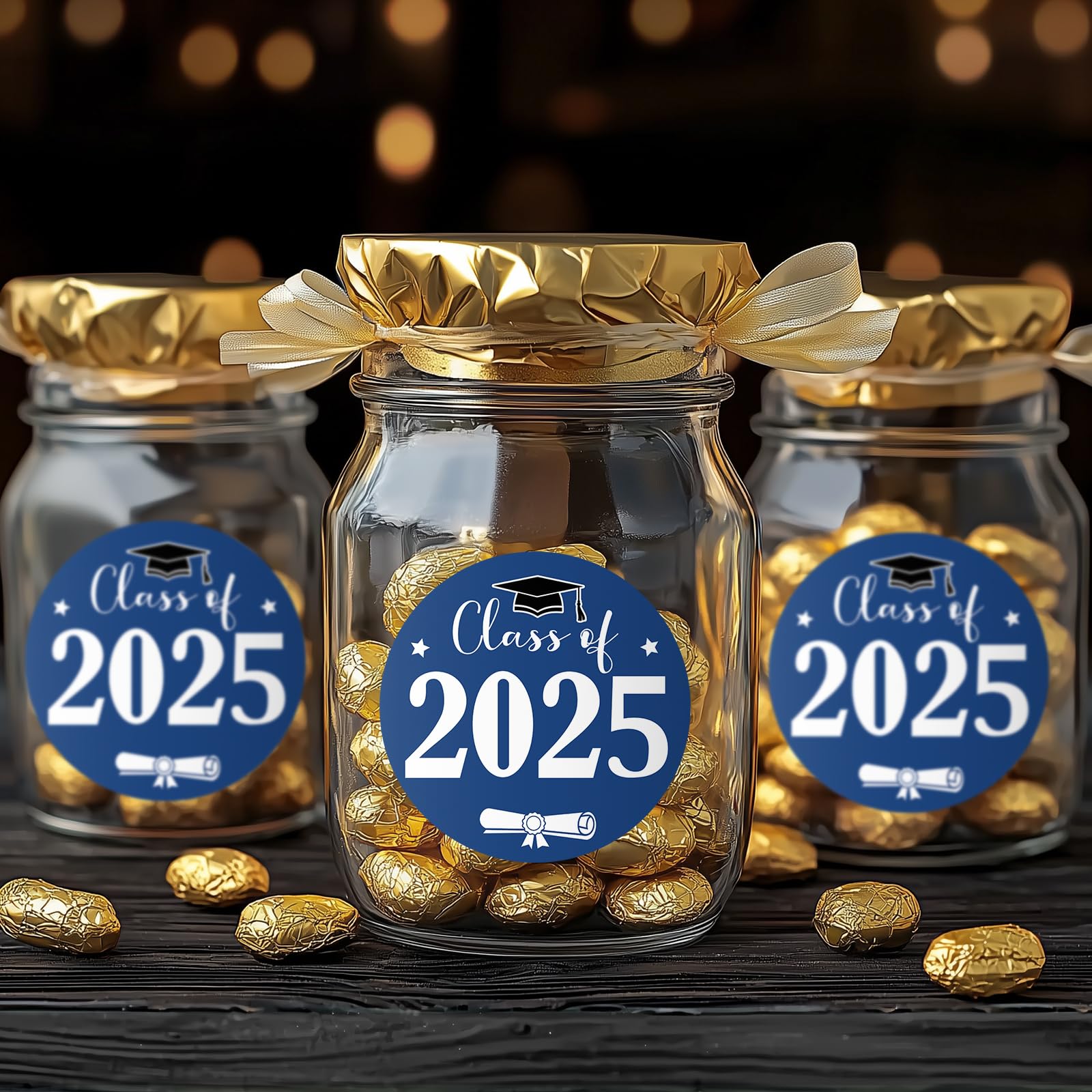 Snapklik.com : Graduation Stickers 2025 - White Blue Class Of 2025 ...