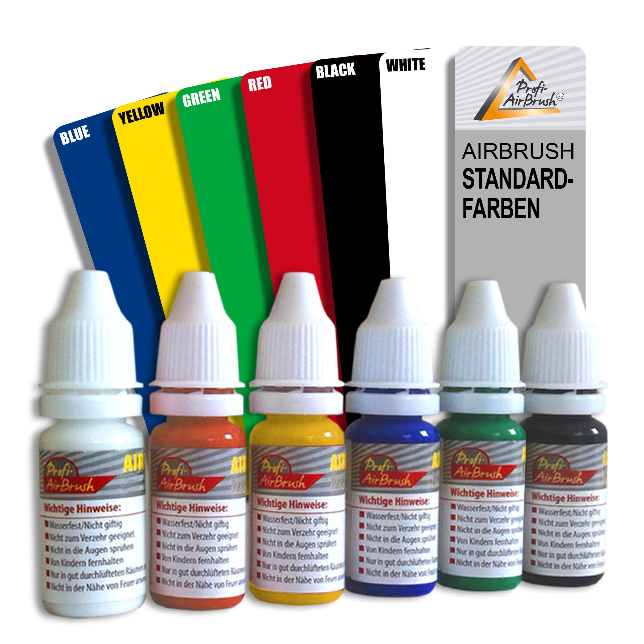 Set 19 Colori Per Aerografo A Base D’Acqua – Fluorescenti, Madreperla, Universali Per Tatuaggi E Body Painting