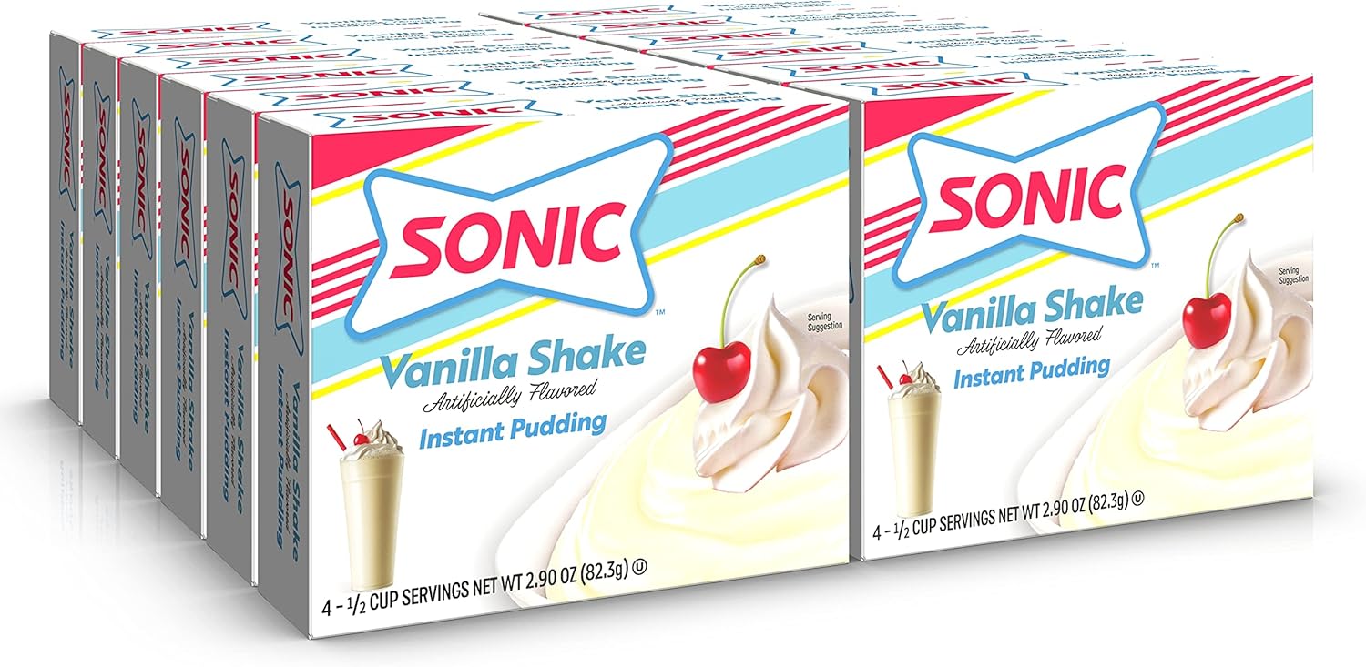 Sonic Vanilla Shake Instant Pudding Mix, 2.90 Oz. Dessert Mix with