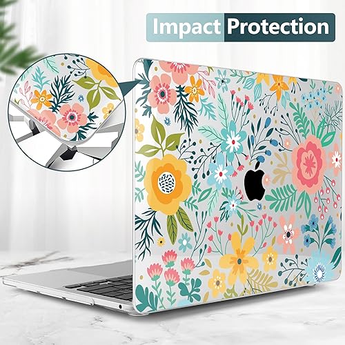 Miniatura 6 de TWOLSKOO Funda compatible con MacBook Pro de 13 pulgadas 2023-2016 A2338 M2M1 A2251 A2289 A2159 A1989 A1706, cubierta rígida de plástico y funda de