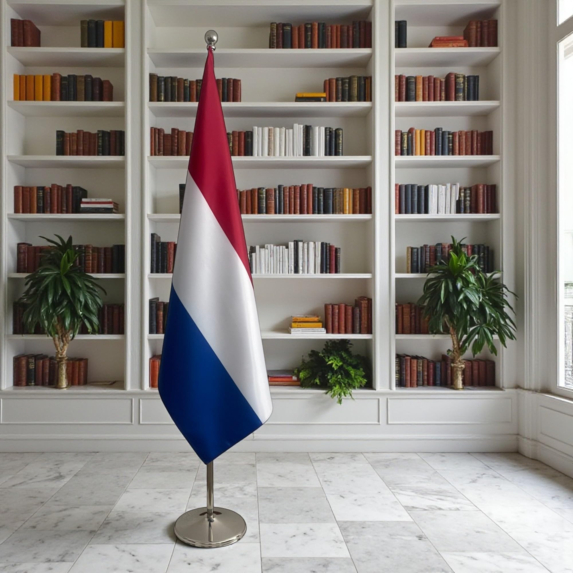 Niederlande Fahne mit Fahnenmast und Fuß Flagge für Büro Flagge mit Fahnenstange CN2-NL