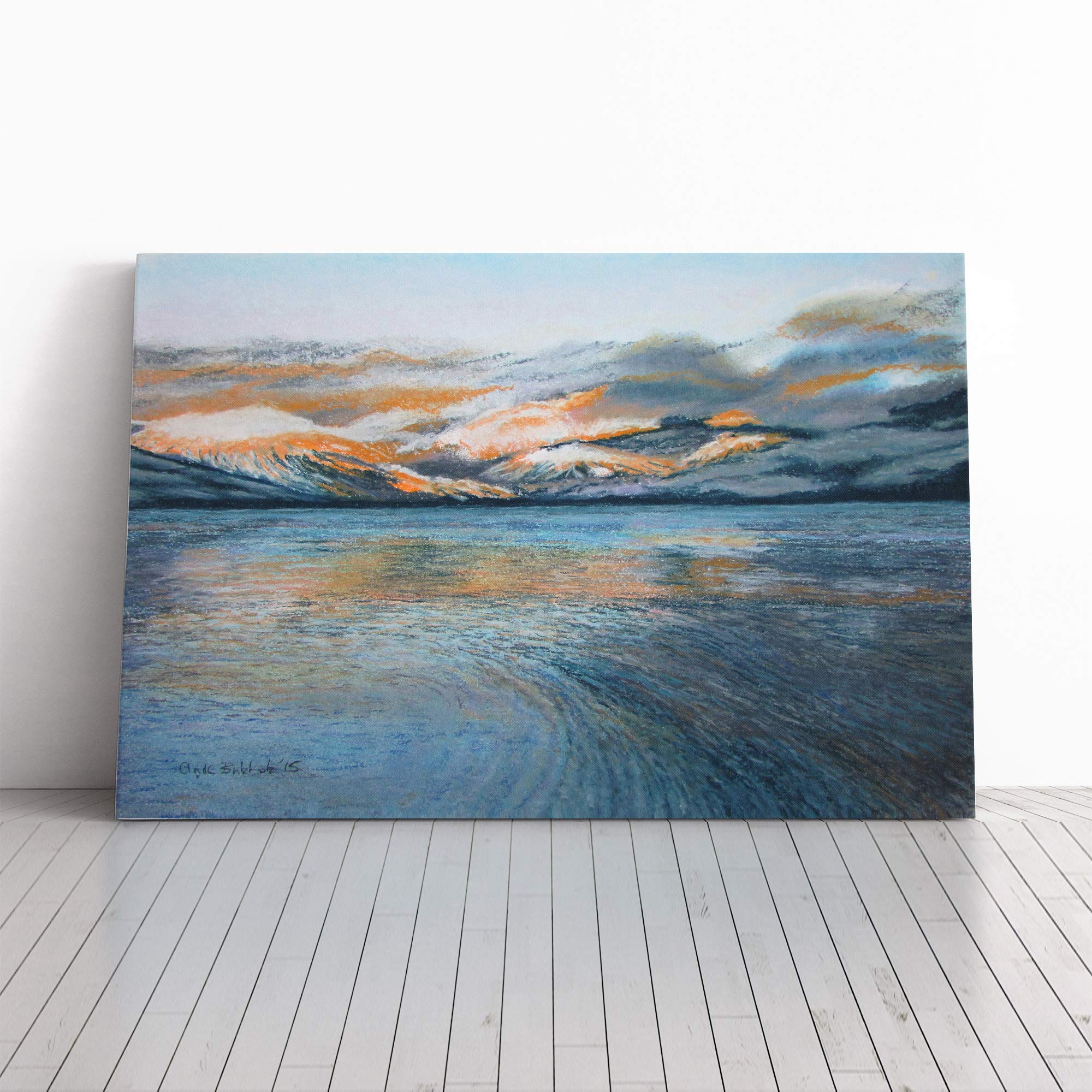 Joseph Mallord William Turner View from Birchwood HIL Canvas Print | Gallery Wrapped 30mm Frame Wall Art | 24x16 inches | Ready to Hang | Modern Picture | Living Room Bedroom Lounge Office
