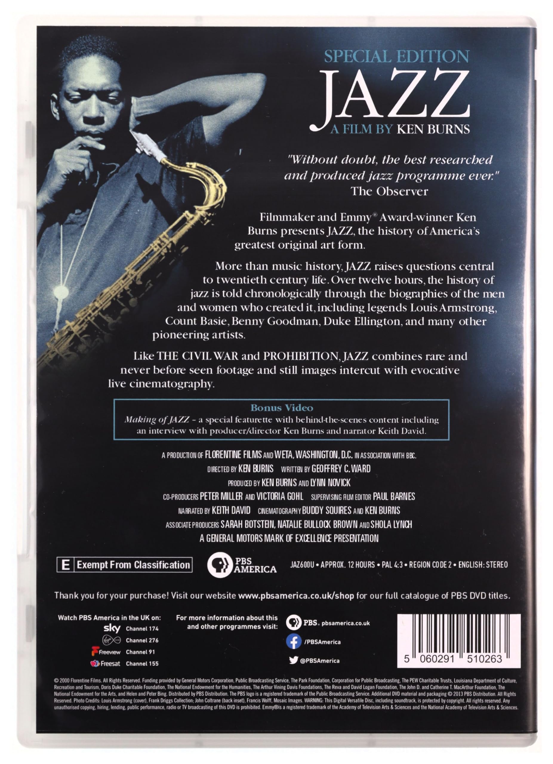 Jazz - A Film by Ken Burns - 4 DVD BOXSET [Region 2 UK]
