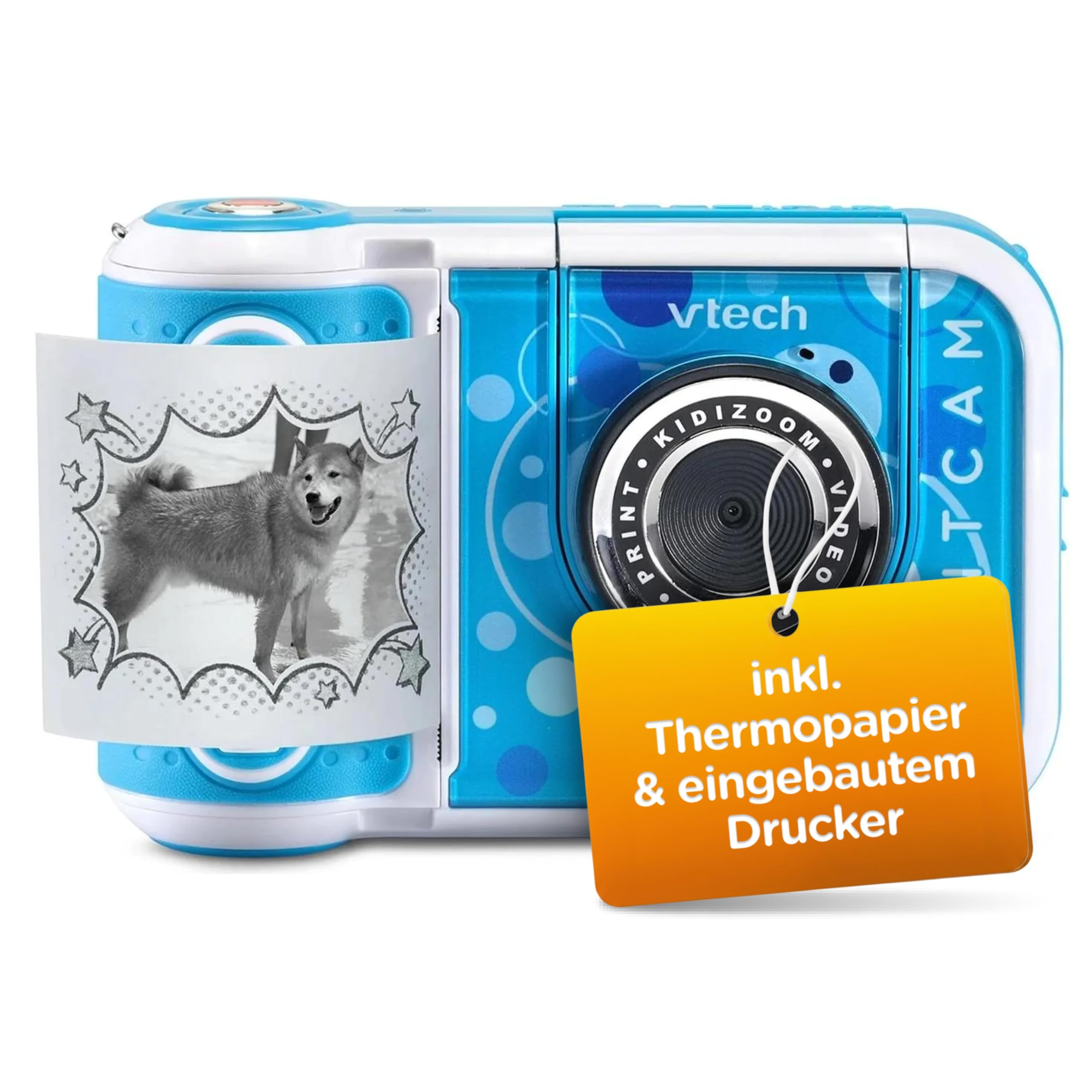 VTech KidiZoom Print Cam - Kinderkamera mit Thermodrucker & 5MP