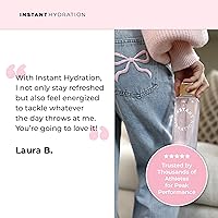 Vista 7 de Instant Hydration Paquetes de electrolitos en polvo – Mezcla de bebida sabor Algodón de Azúcar – Cero azúcar – Keto, vegano, sin gluten, sin OMG