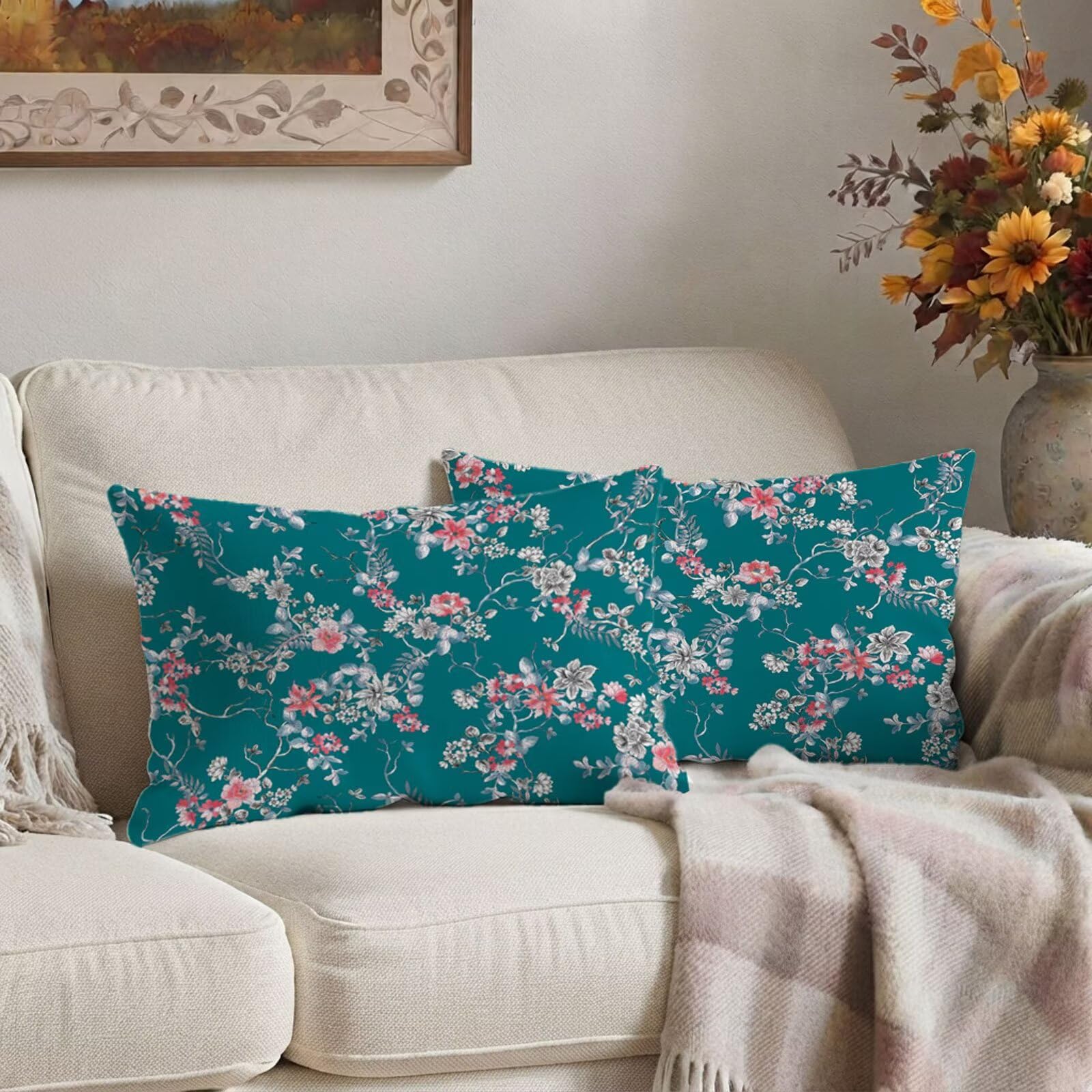 Poszewka na poduszkę 60x80 cm Wodoodporna poduszka zewnętrzna Retro Nordic