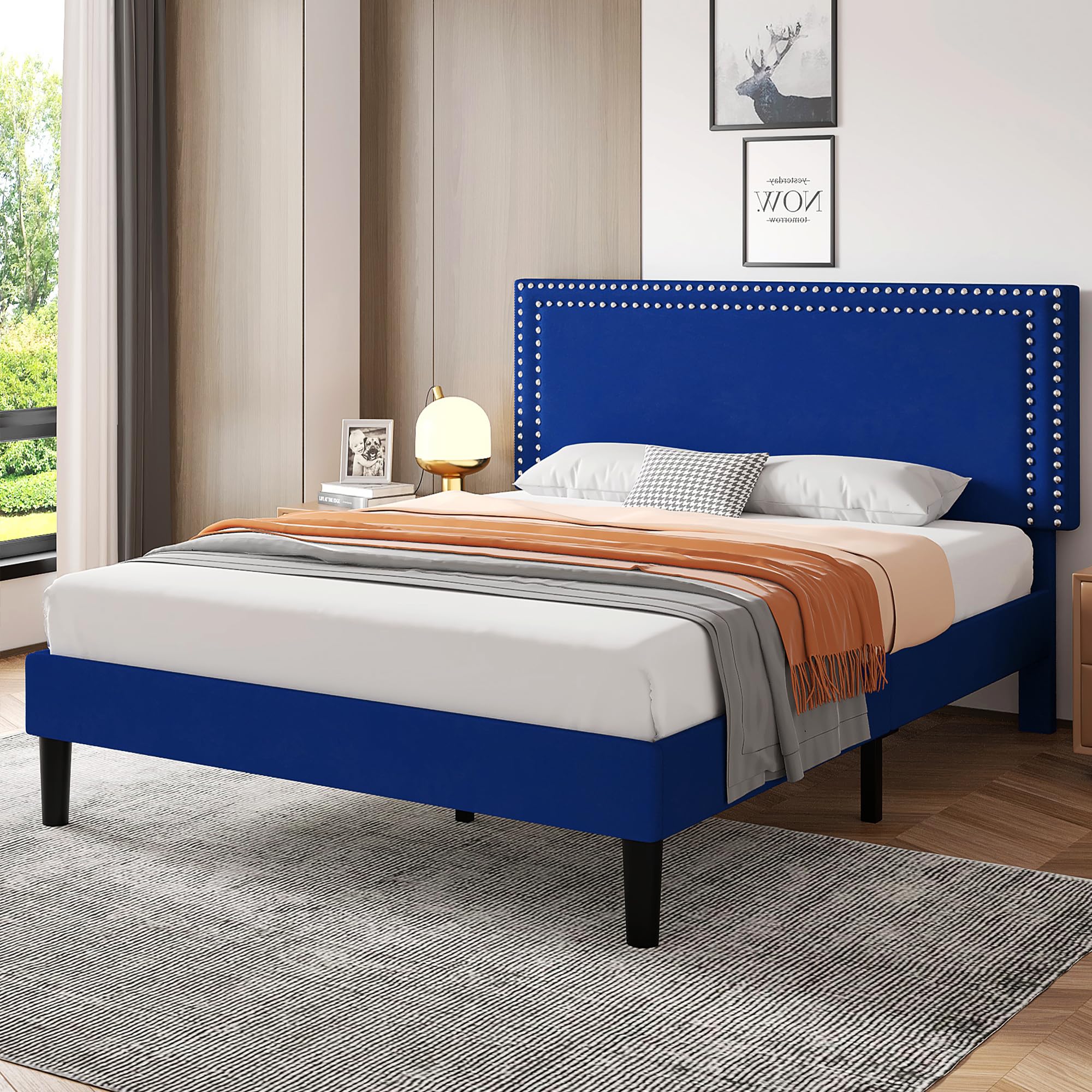 Snapklik.com : VECELO Full Size Bed Frame