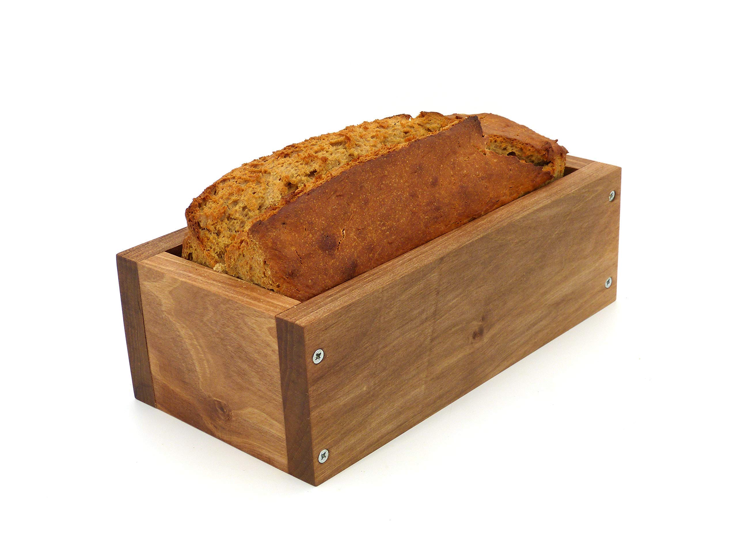 Holzwerk Premium Brot-Backform - hitzebeständiges massives Walnuss-, Birnen-, Apfel-holz – hochwertiger Brot-Backrahmen inkl. Rezept– natürlicher Holz-backrahmen – Handarbeit – Made in Germany