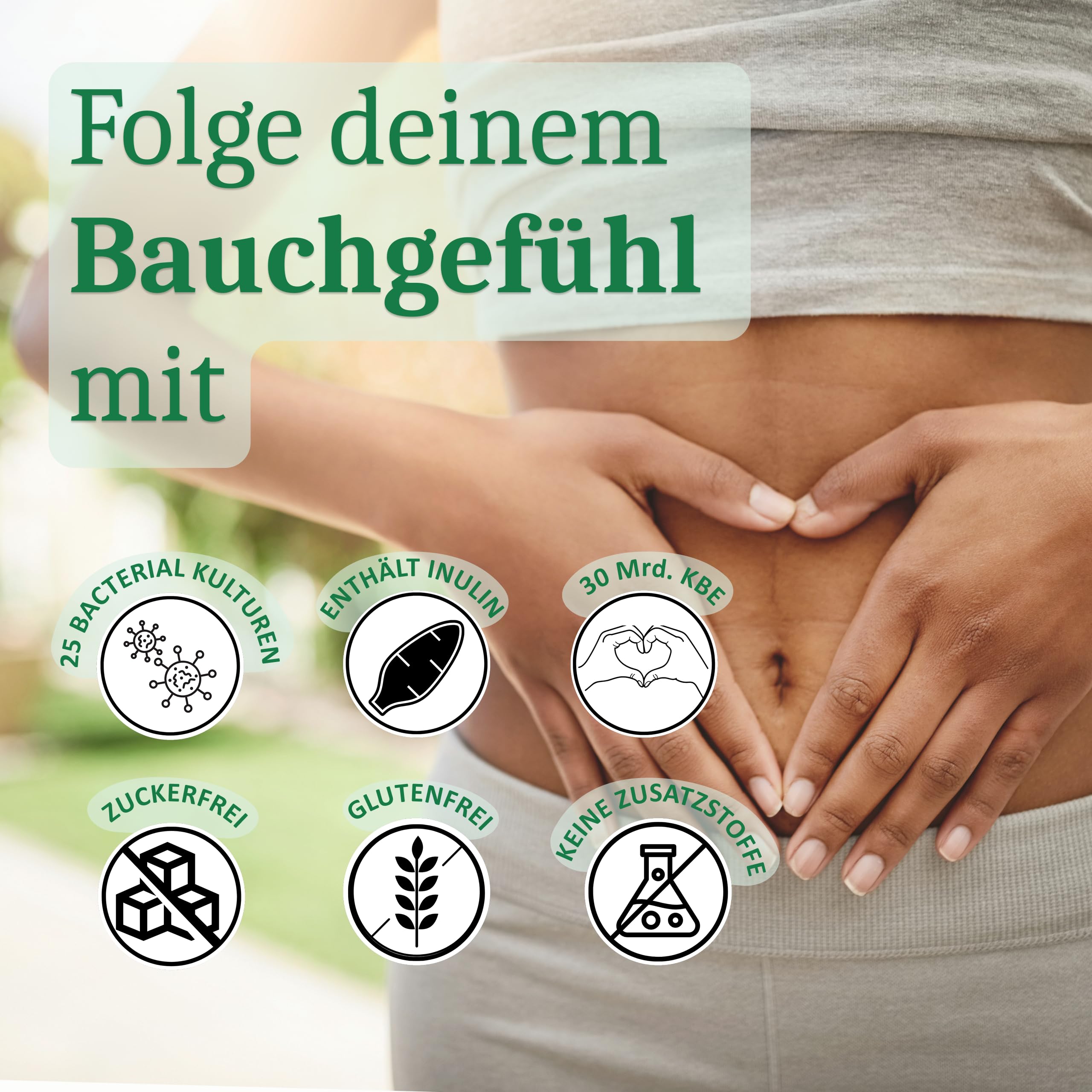 Probioc Kulturen Komplex - 25 Bakterienstämme + Inulin - 300 Mrd. KBE/g - 180 hochdosierte & magensaftresistente Kapseln - mit Lactobacillus & Bifidobakterien - Raibu