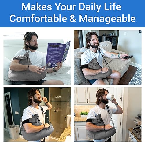 Miniatura 4 de Zomaple Almohada de cirugía de hombro para aliviar el dolor de hombro Almohada de puño giratorio súper suave para comodidad posoperatoria, apoyo y