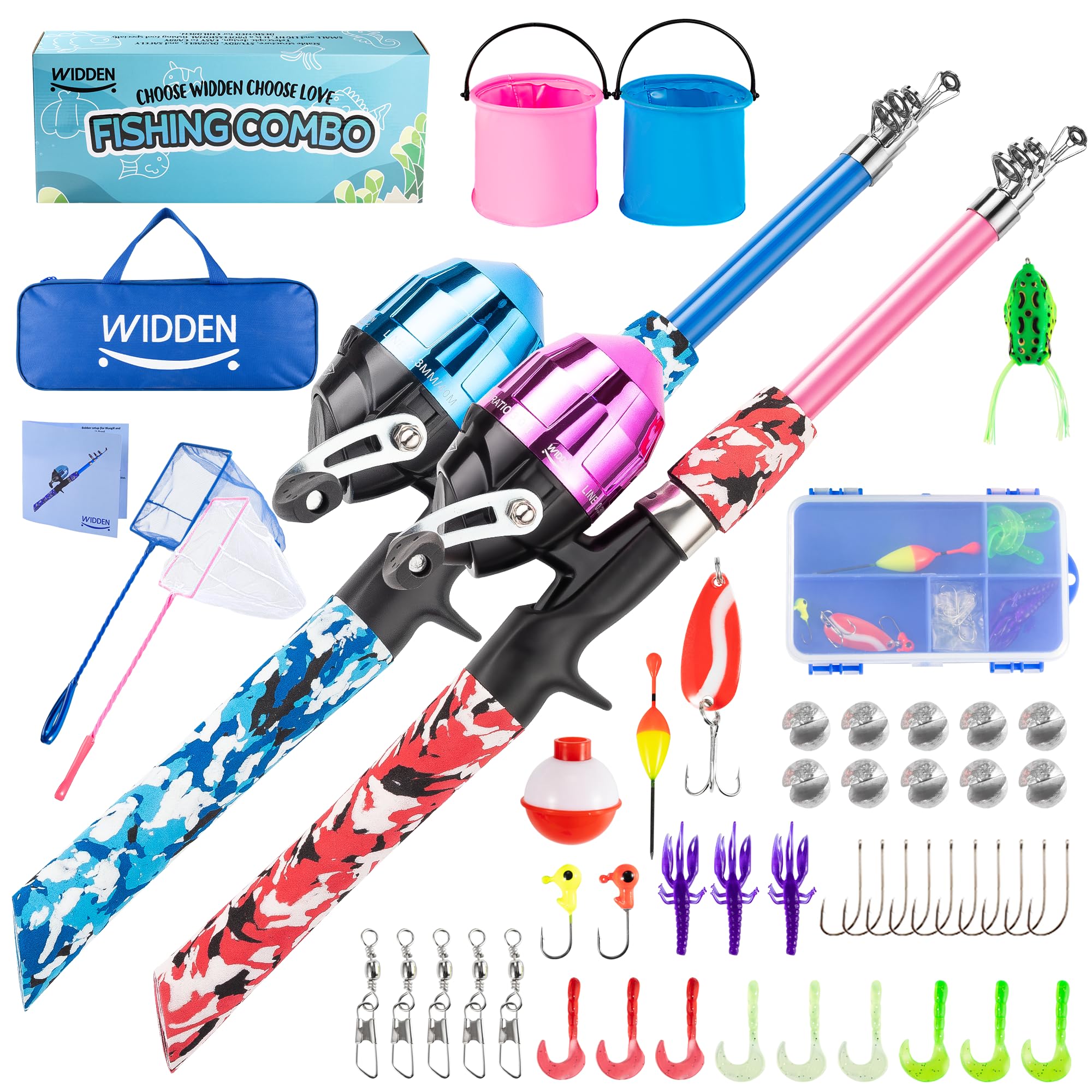 CODEK Kids Fishing Pole Set with