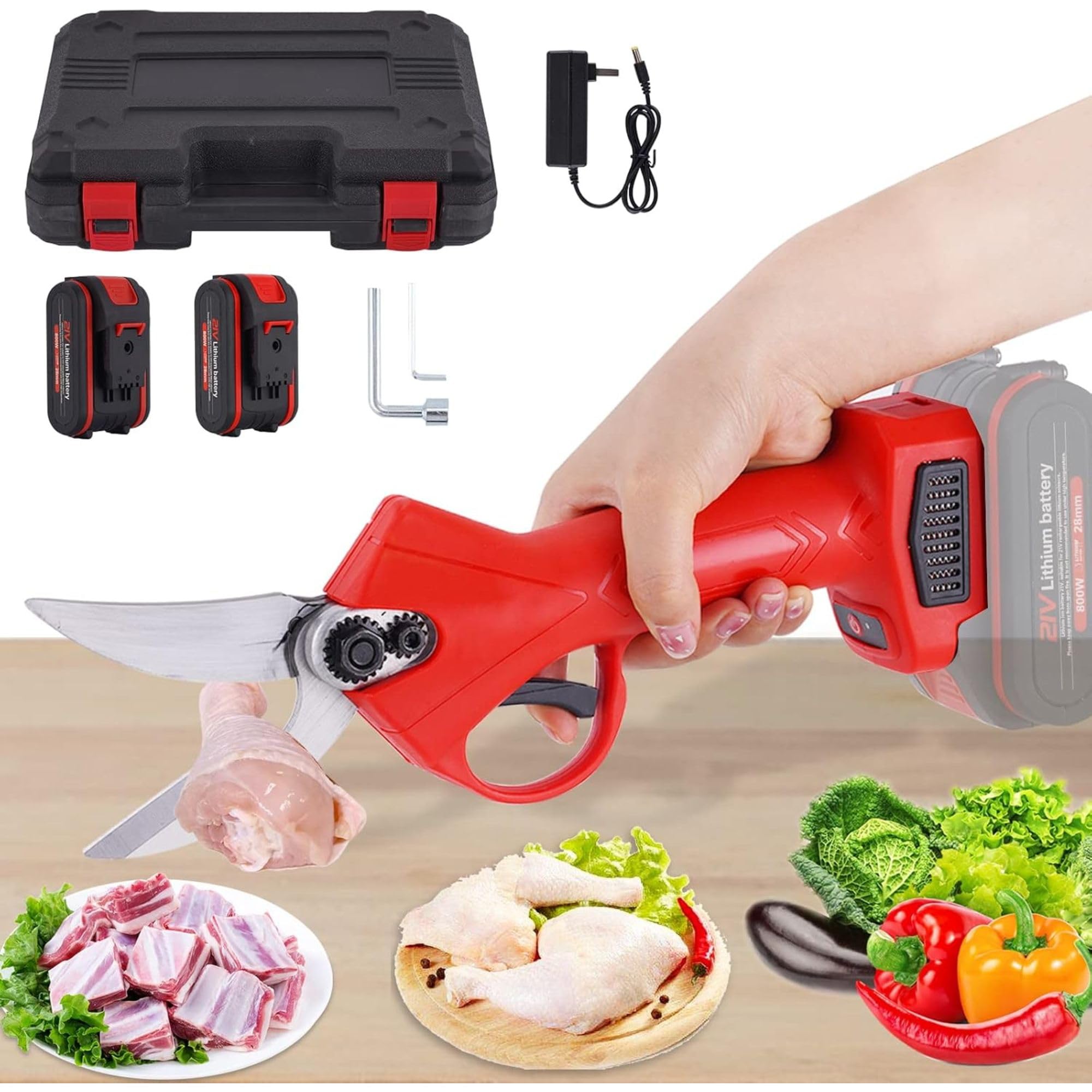Potatore Elettrico Telescopico a Batteria – Lama 15 cm, Asta Estendibile fino a 3 m, Batteria Ricaricabile Inclusa, per Potatura Alberi e Rami Alti | WHIZZPRUNER