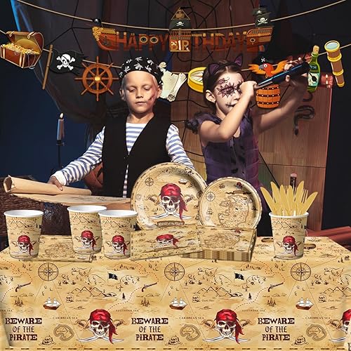 Miniatura 9 de Suministros para fiestas de cumpleaños de transporte, 142 piezas de platos de papel de transporte y servilletas para decoraciones de mesa,