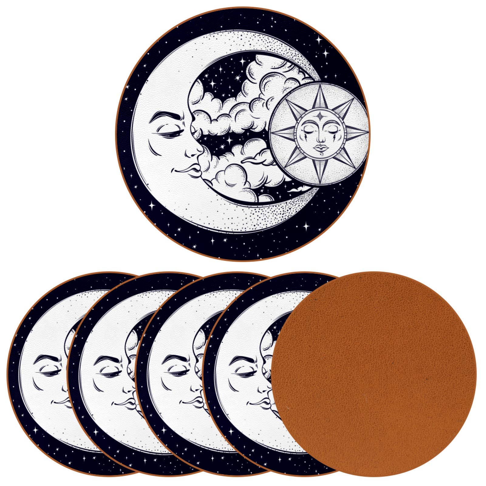 Lot De 6 Dessous De Verre Absorbants Tressés Faits à La Main (4,3