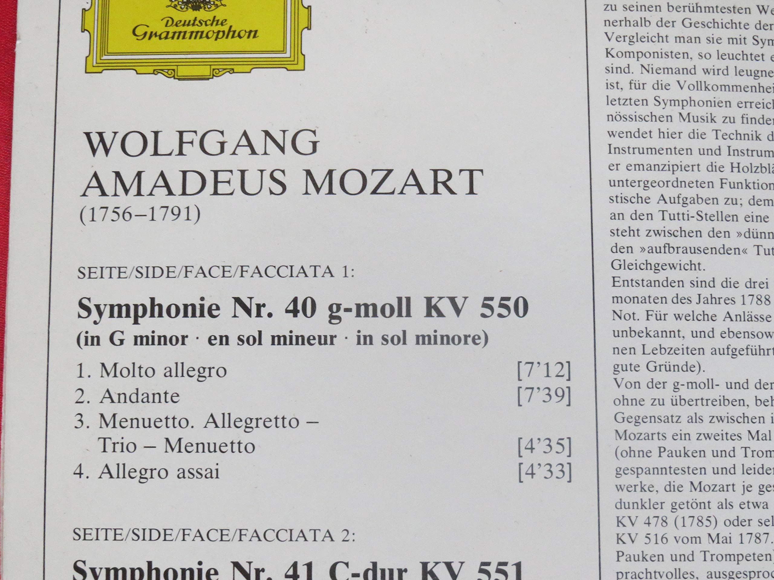 Amazon.com: Wolfgang Amadeus Mozart Symphonies No.40 and No.41