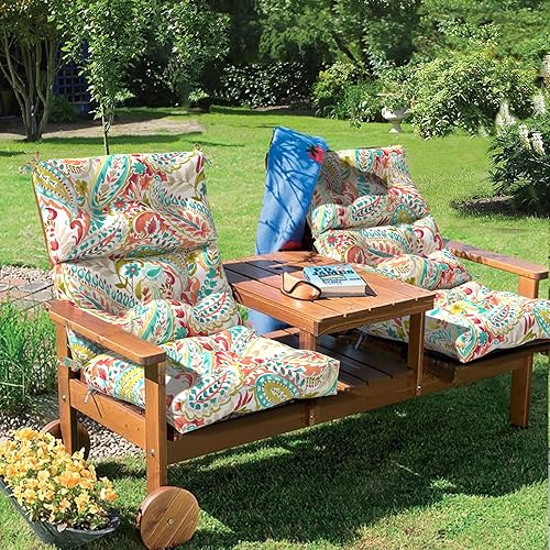 Miniatura 9 de Cojines Adirondack para sillas de patio con respaldo alto para exteriores, cojines Adirondack para jardín, porche, uso en silla de oficina en casa,