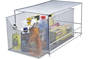 Sorbus Cabinet Organizer Drawer with Cover: Mesh Storage Organizer with Pull Out Drawers