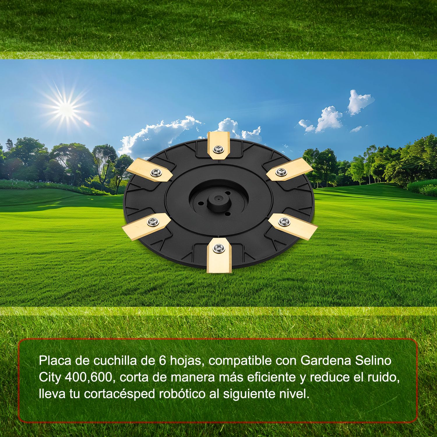 【Corte Más Eficiente】 Discos de Cuchilla + 6 Piezas Compatibles con Gardena Sileno City 400 600 / McCulloch Rob S400 S500 S600 S800, Disco de Cuchilla para Cortacésped Robótico