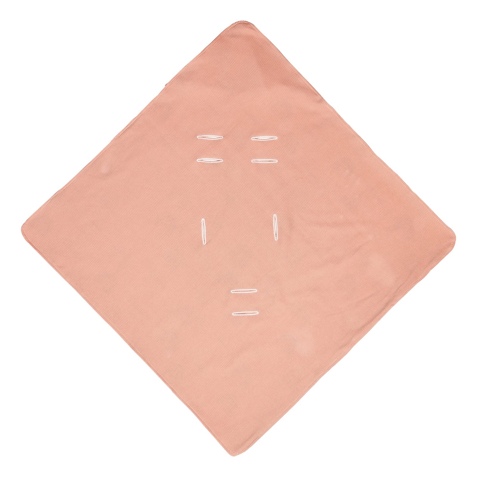 Coperta con scritta "Glückskind in 100% cotone biologico, 90 x 90 cm, coperta universale per passeggino, coperta double face, mussola e tessuto a nido d'ape.