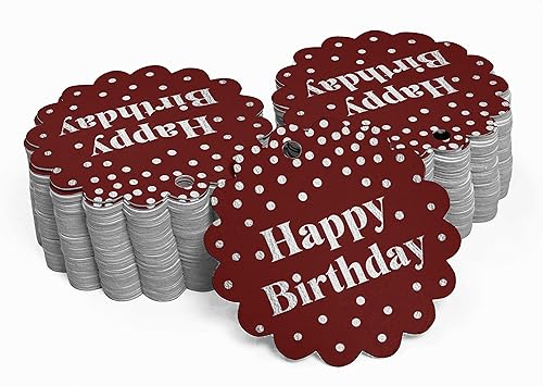 Miniatura 273 de Etiquetas colgantes para botellas de feliz cumpleaños, paquete de 100 unidades Blanco,Aqua Blue,Negro,Azul,Azul turquesa oscuro,Rosa