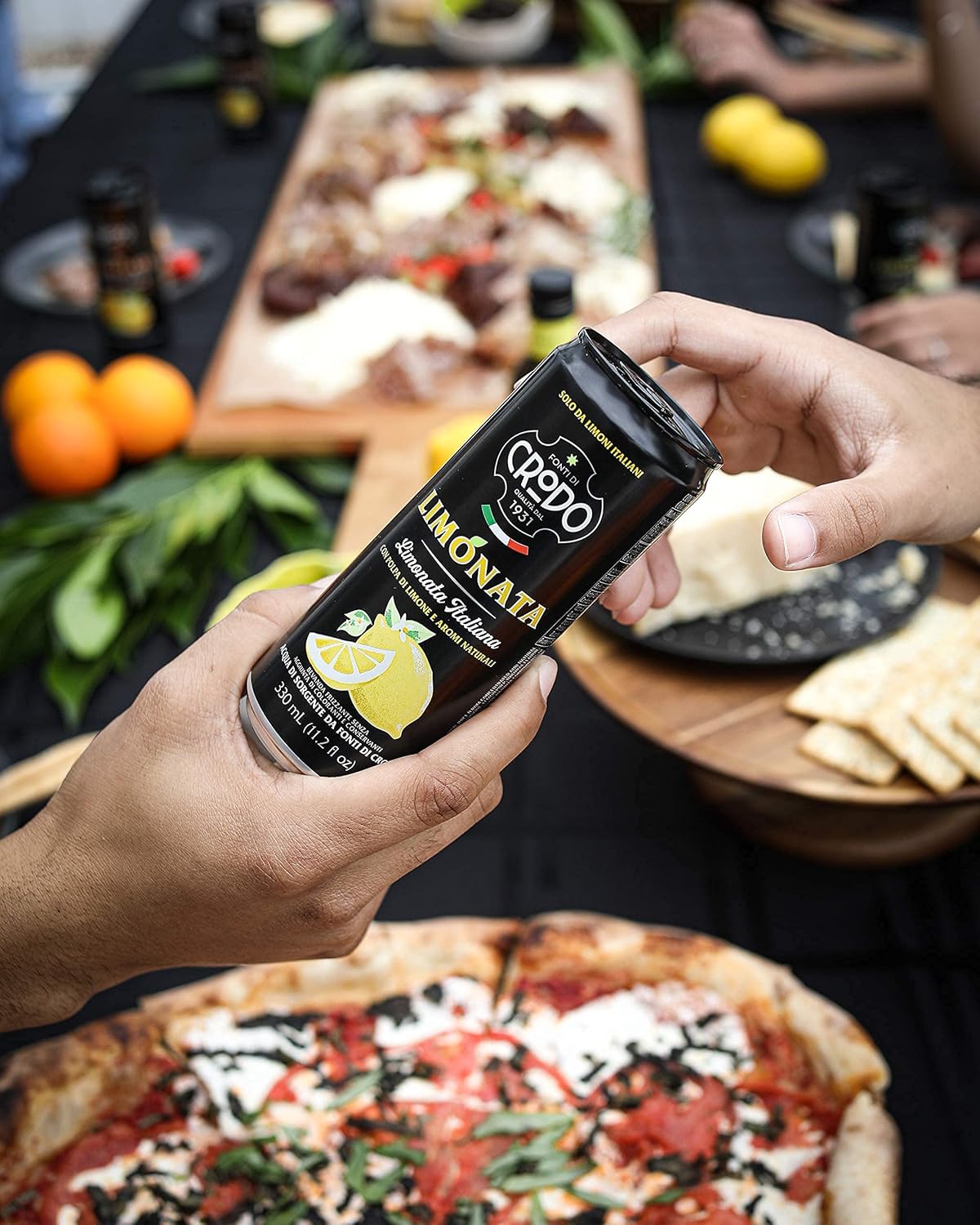Fonti Di Crodo Limonata, Italian Sparkling Lemonade, 11.2 Oz. Cans (Pack of 24)