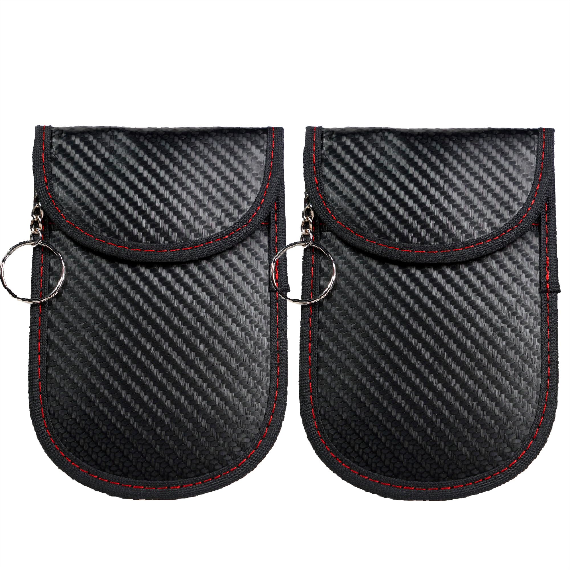 TSSLIIN Faraday Bags Car Key 2 Pack Signal Blocking Pouch Cell Phone Signal Jammer Car Key/WIFi/RFID/GPS Signal Blocker Anti-Theft Pouch