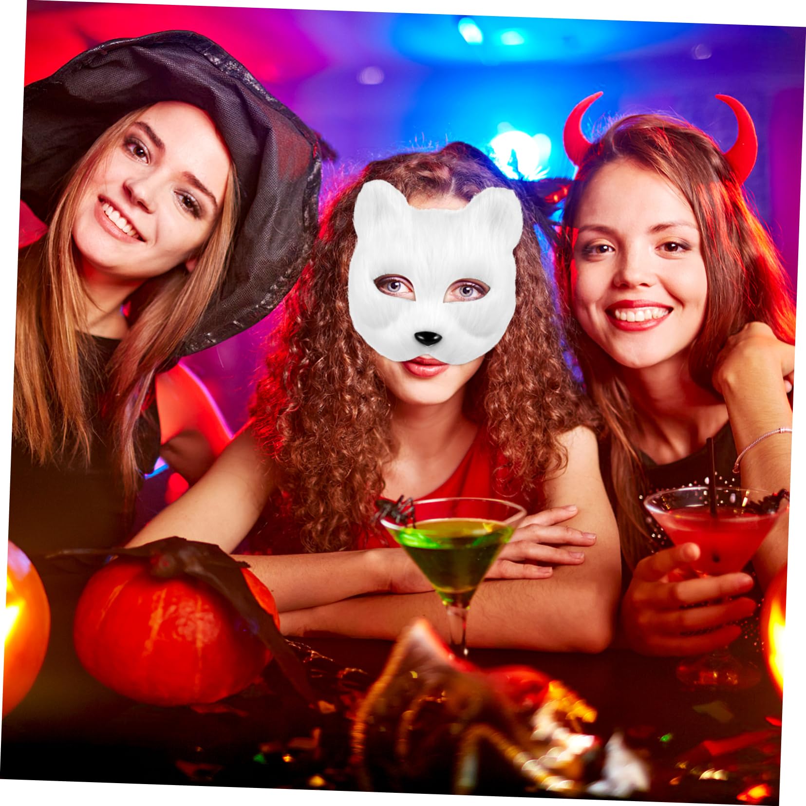 POPETPOP Máscara de para Fiesta de Disfraces Máscara de Media Cara para Halloween Accesorio de y Cosplay para Temáticas y Celebraciones