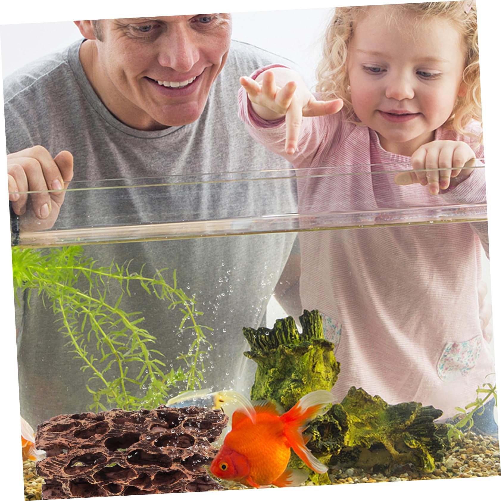 Yardwe 5 Piezas Decoración del Acuario Escondite del Acuario Cueva De Peces Suministros para Peceras Decoración del Paisaje del Tanque De Peces Accesorios De Peces Vivos Animal Resina